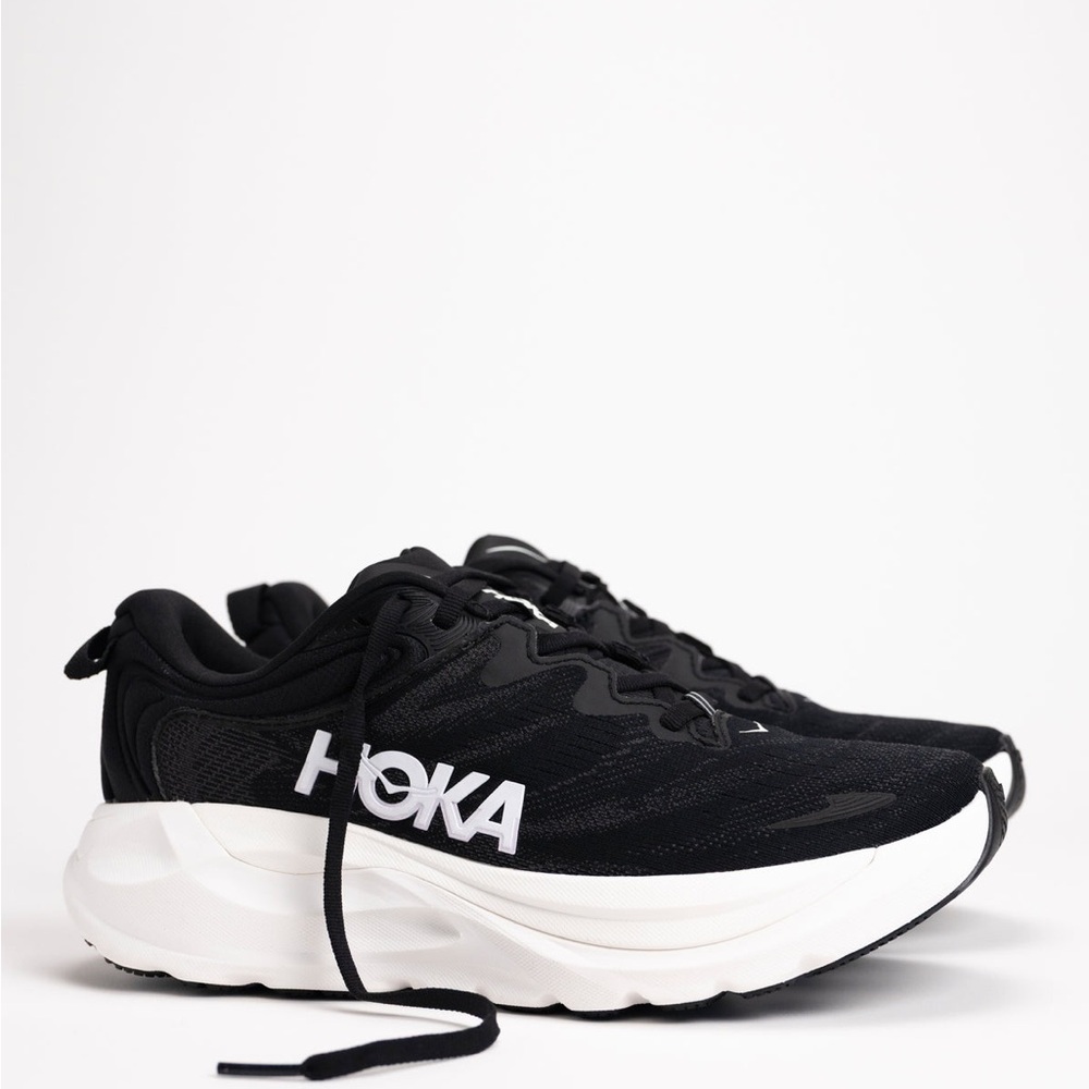 HOKA W-GAVIOTA 6 - BLACK/WHITE - MESH WOMEN SIZE 7